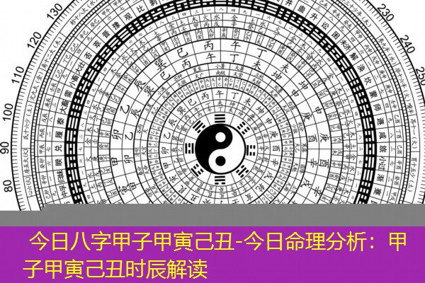  今日八字甲子甲寅己丑-今日命理分析：甲子甲寅己丑时辰解读