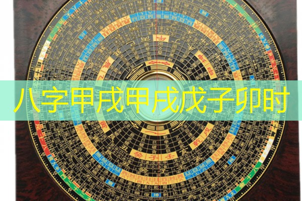  八字甲戌甲戌戊子卯时